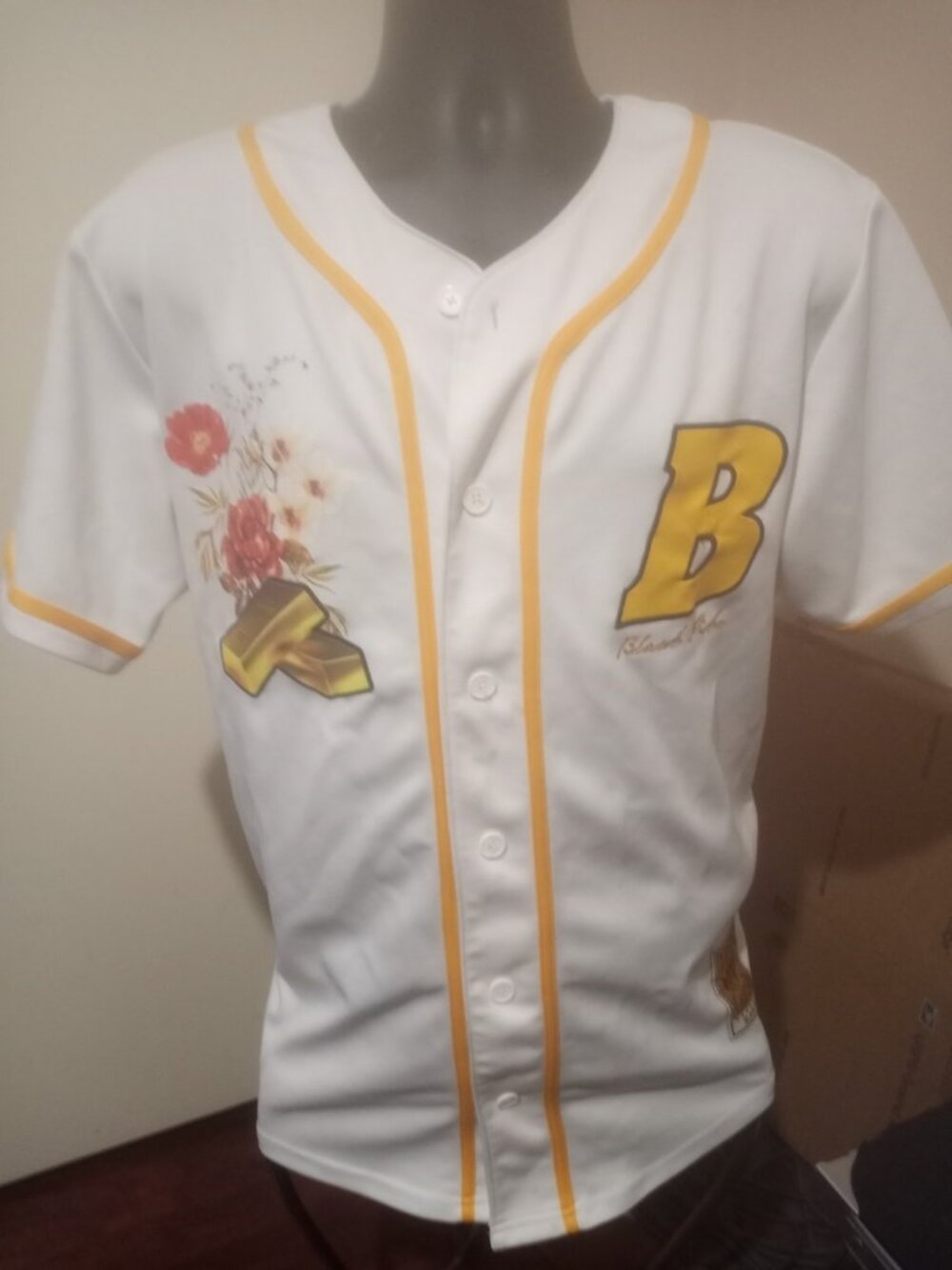 Black Pike Legend Collection Baseball Jersey Men XL Embroidered Streetwear White